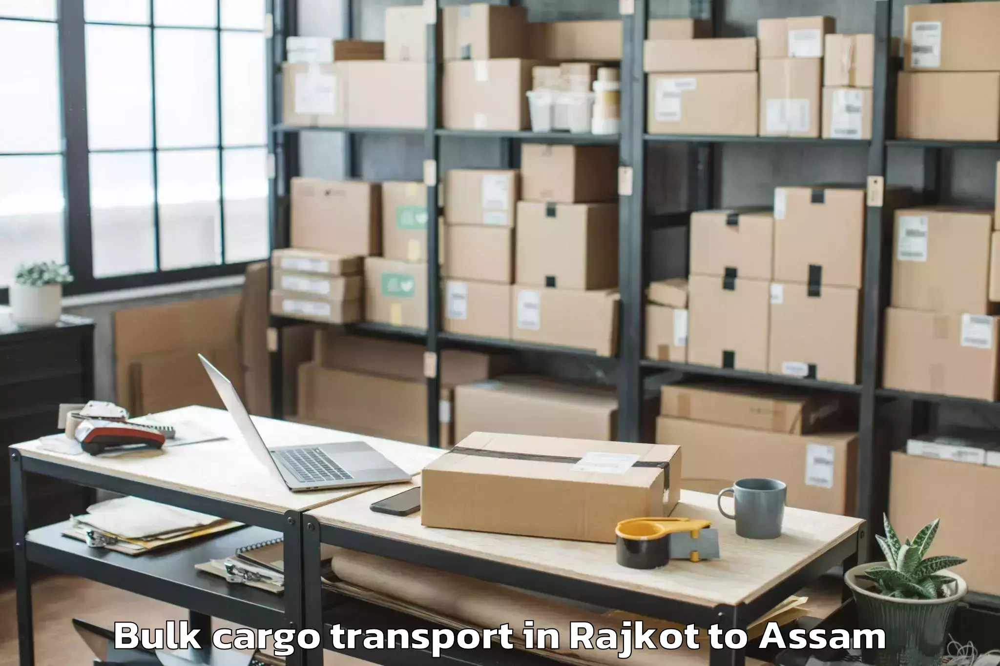 Book Rajkot to Dibrugarh University Bulk Cargo Transport Online